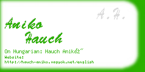 aniko hauch business card